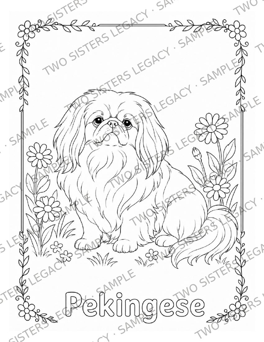 Pekingese Coloring Page cover