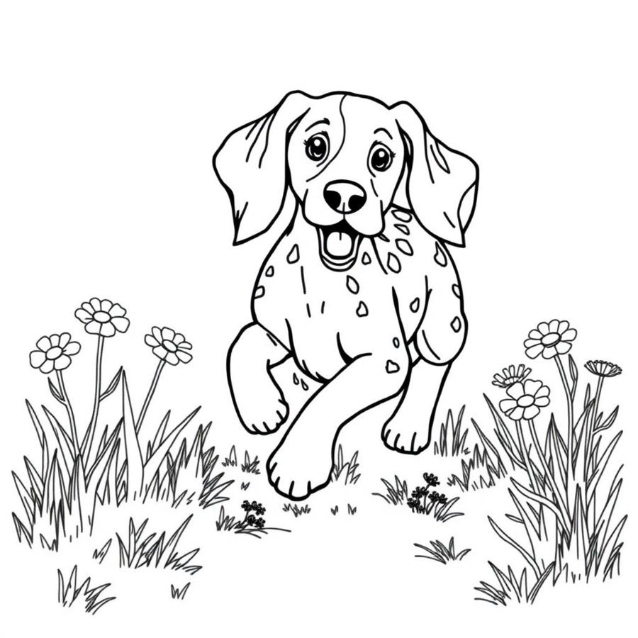 Brittany Spaniel Coloring Page cover