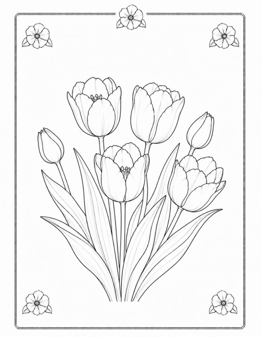 Tulip Coloring Page cover