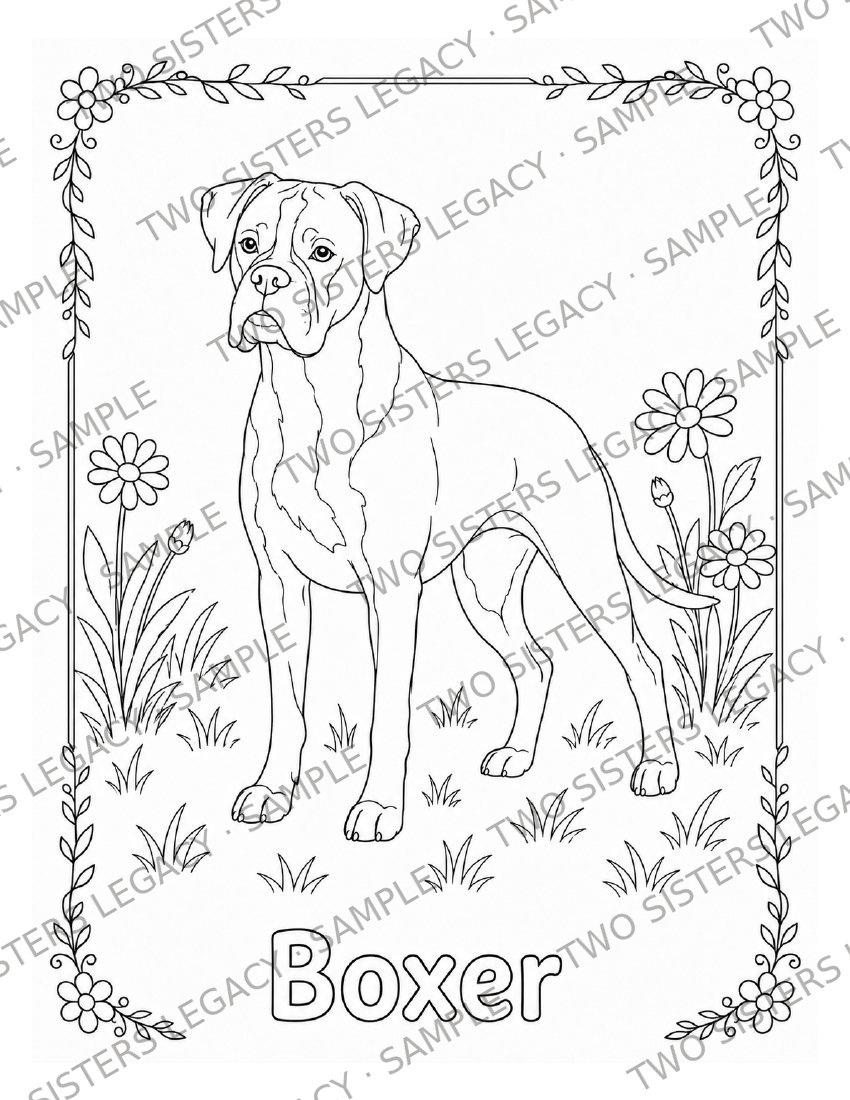 Boxer Coloring Page cover