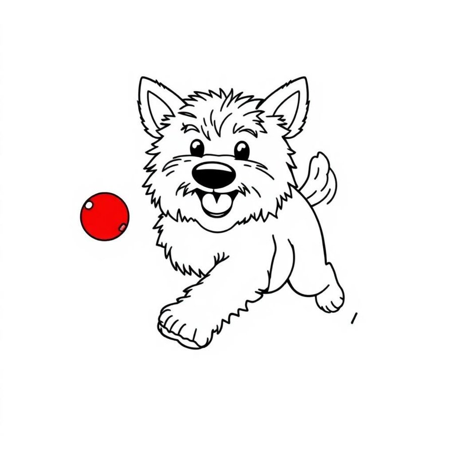 Wheaten Terrier Coloring Page cover