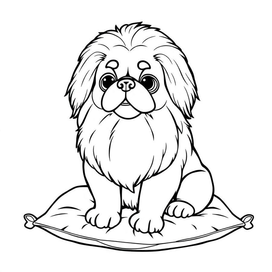 Pekingese Coloring Page cover