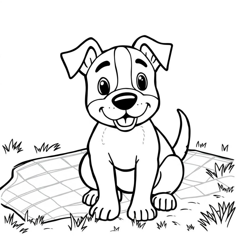 Staffie Coloring Page cover