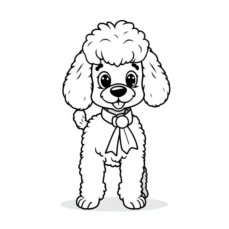 Poodle Coloring Page cover