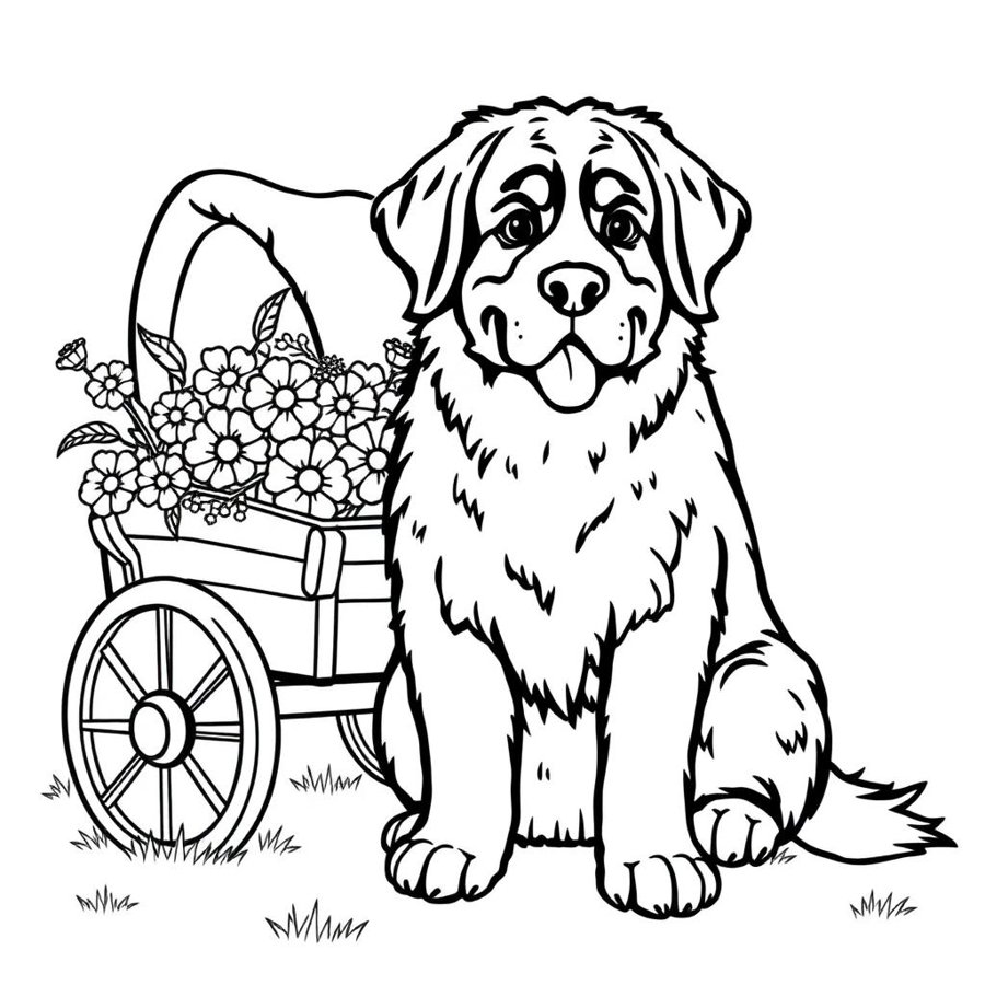 Bernese Mountain Dog Coloring Page cover