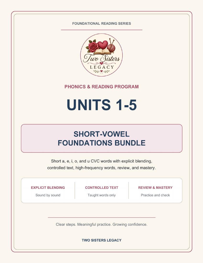 Reading Program Units 1–5: Short-Vowel Foundations Bundle cover