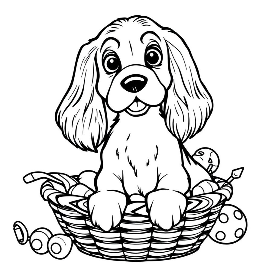 Cocker Spaniel Coloring Page cover