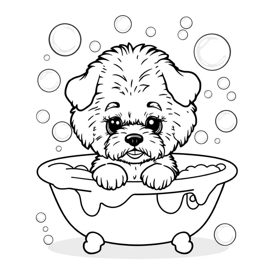 Bichon Frise Coloring Page cover