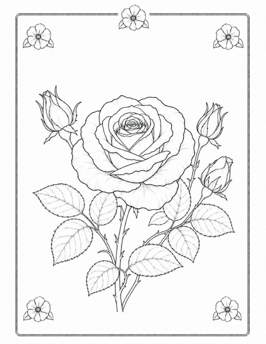 Rose Coloring Page cover