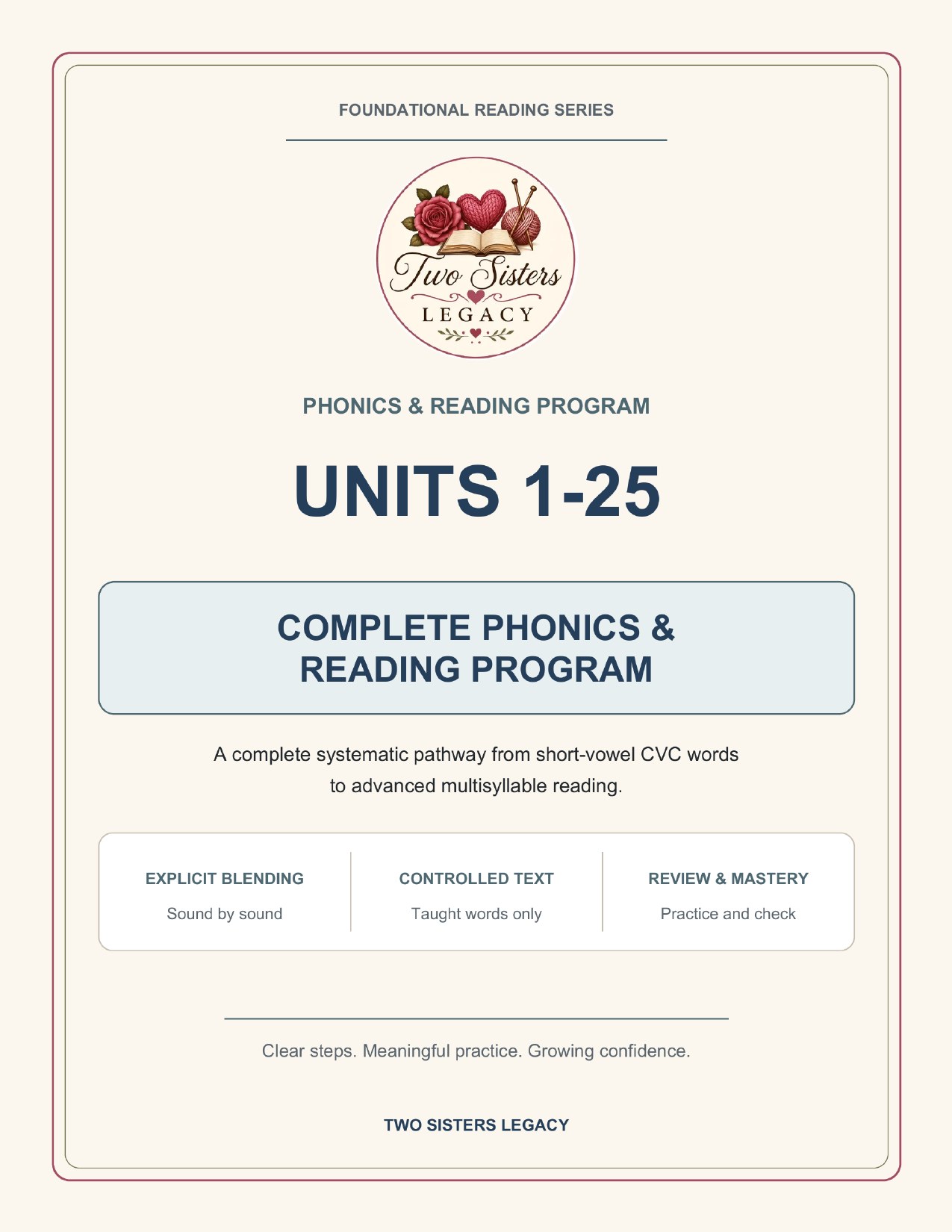 Complete Phonics & Reading Program — Units 1–25, instant PDF download