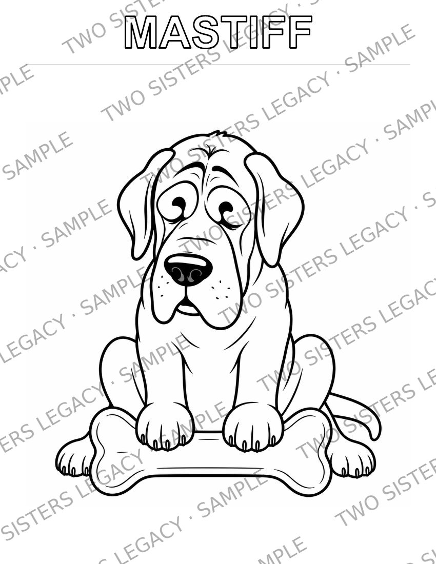 Mastiff Coloring Page cover