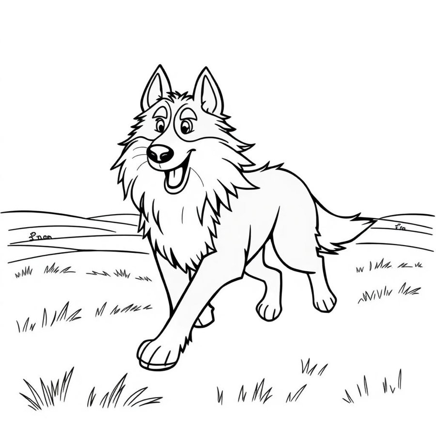 Collie Coloring Page cover