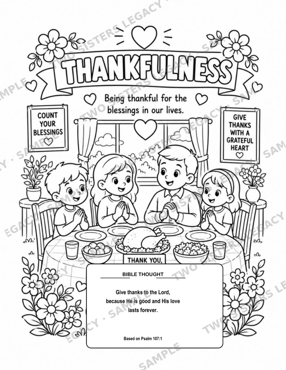 Thankfulness — Two-Page Lesson cover