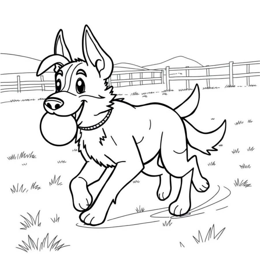 Blue Heeler Coloring Page cover