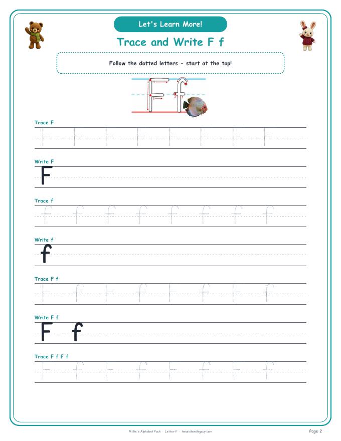 Letter F pack sample page 2