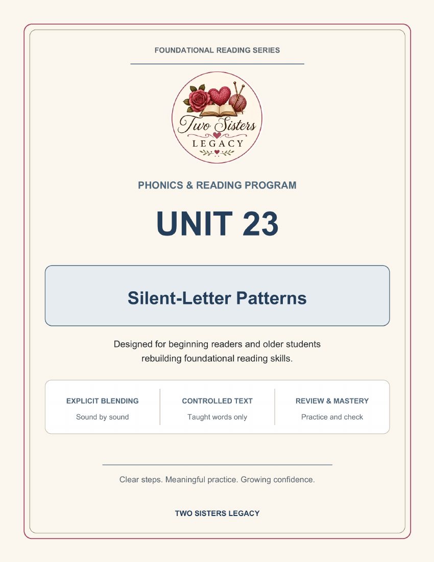 Reading Program Unit 23: Silent-Letter Patterns cover