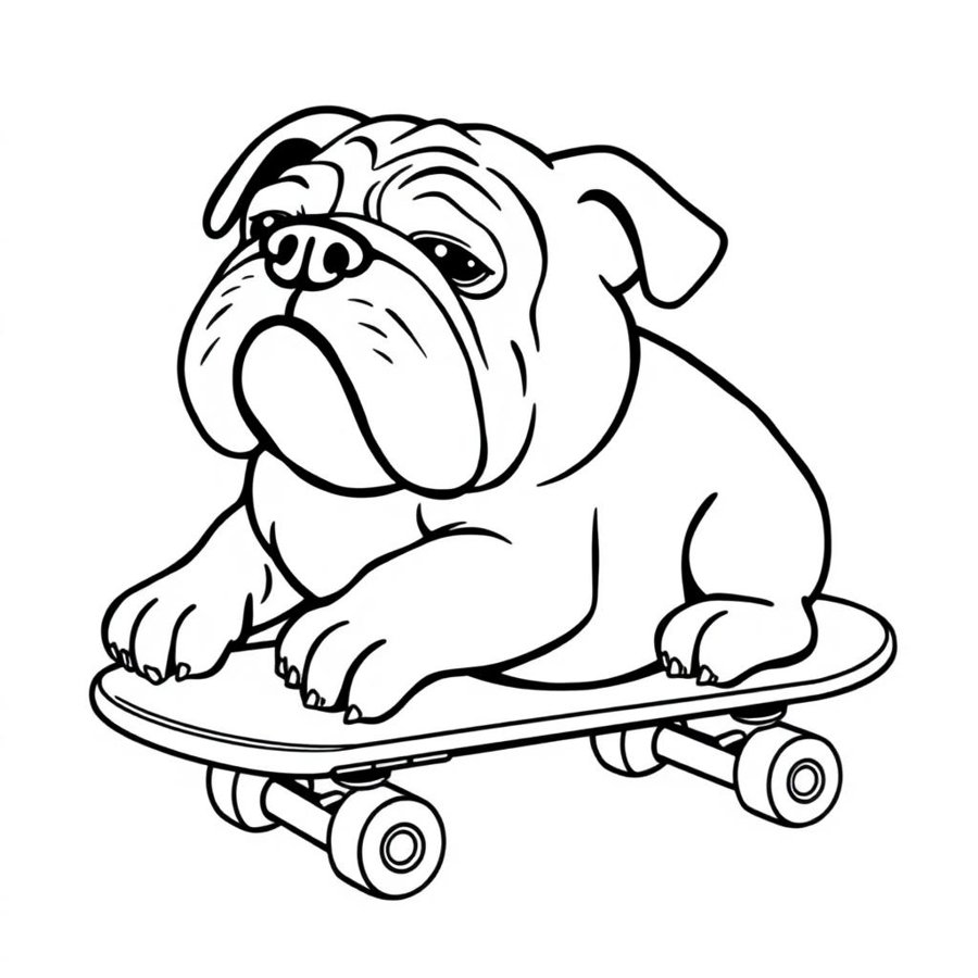 Bulldog Coloring Page cover