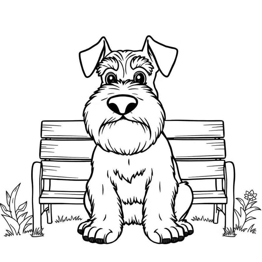 Standard Schnauzer Coloring Page cover