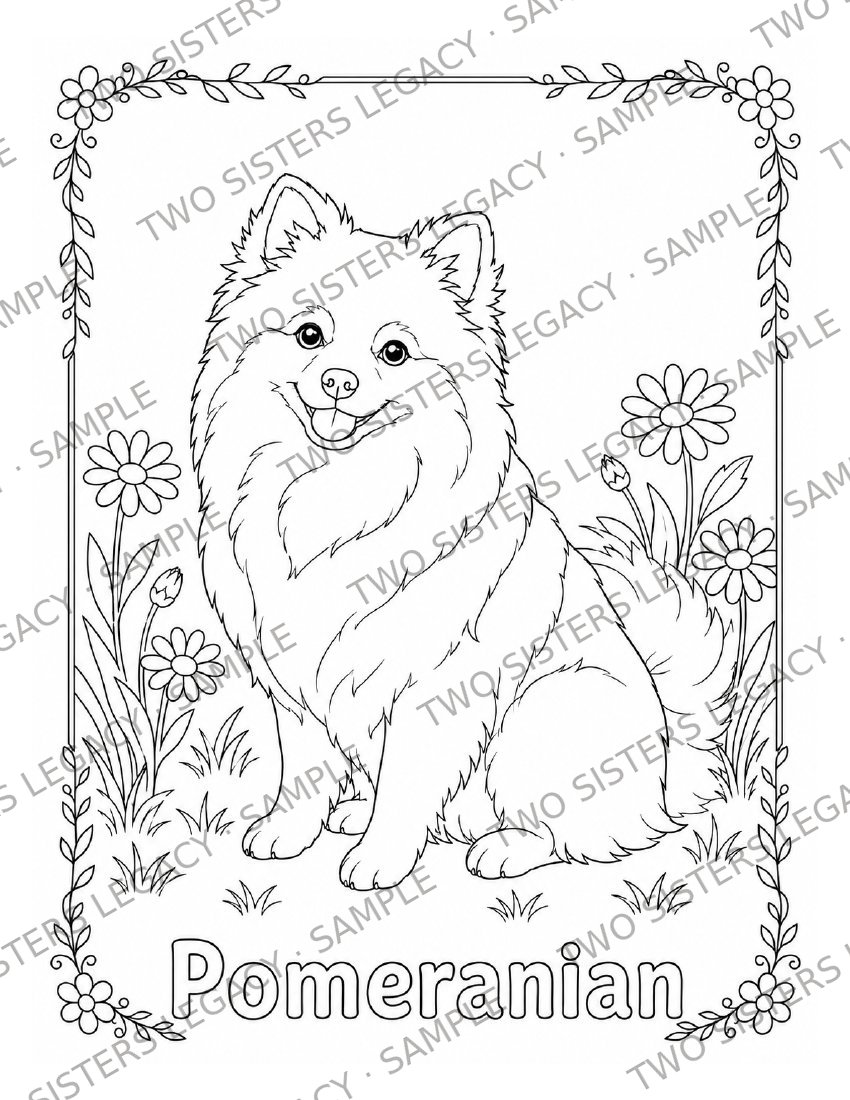 Pomeranian Coloring Page cover