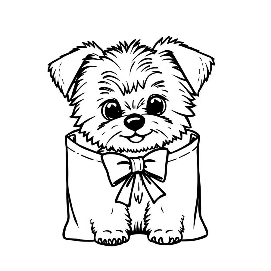 Morkie Coloring Page cover