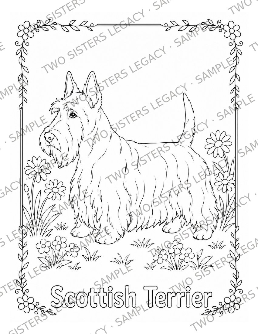 Scottish Terrier Coloring Page cover