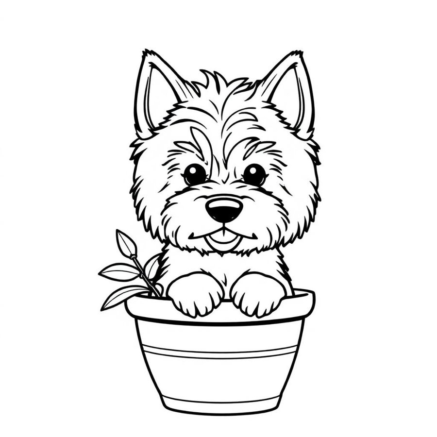 West Highland Terrier Coloring Page cover