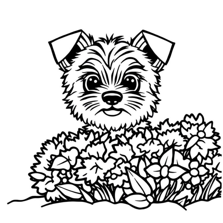 Norwich Terrier Coloring Page cover
