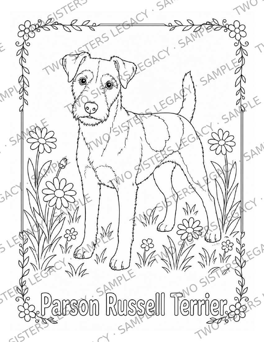 Parson Russell Terrier Coloring Page cover