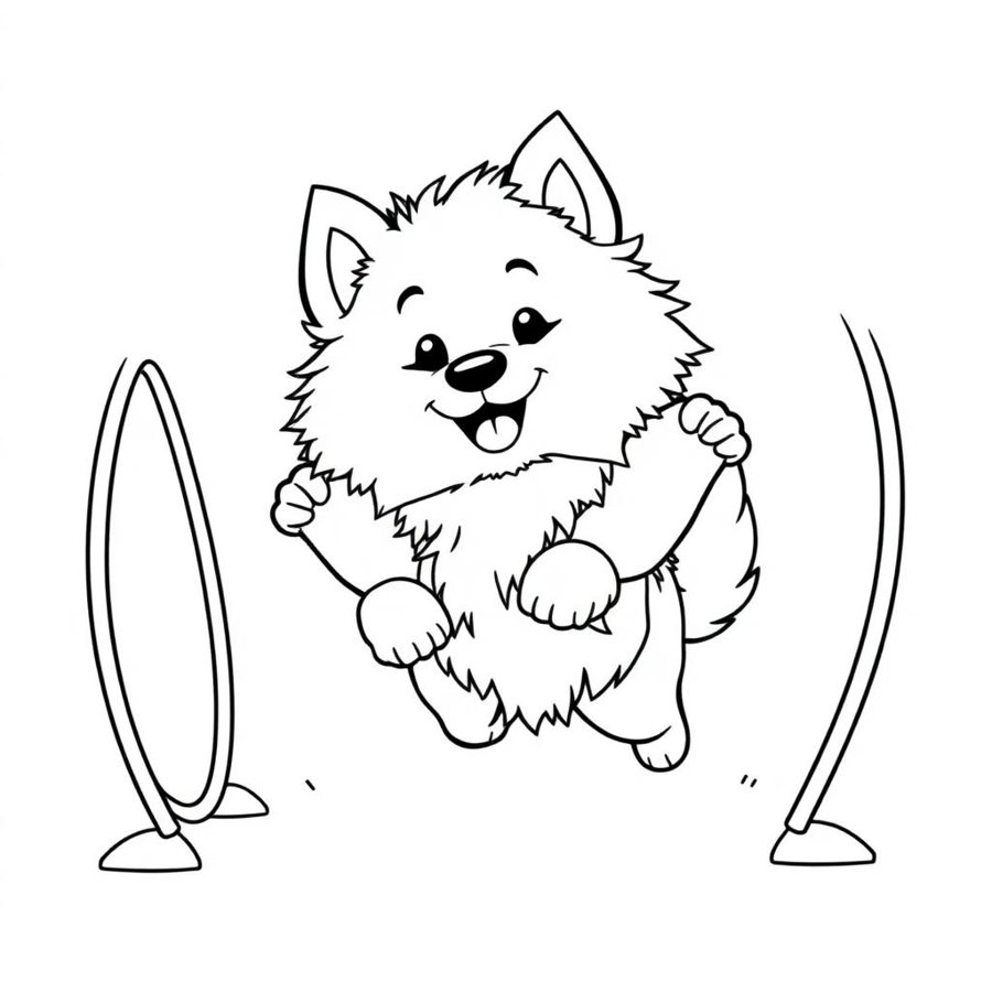 American Eskimo Coloring Page cover