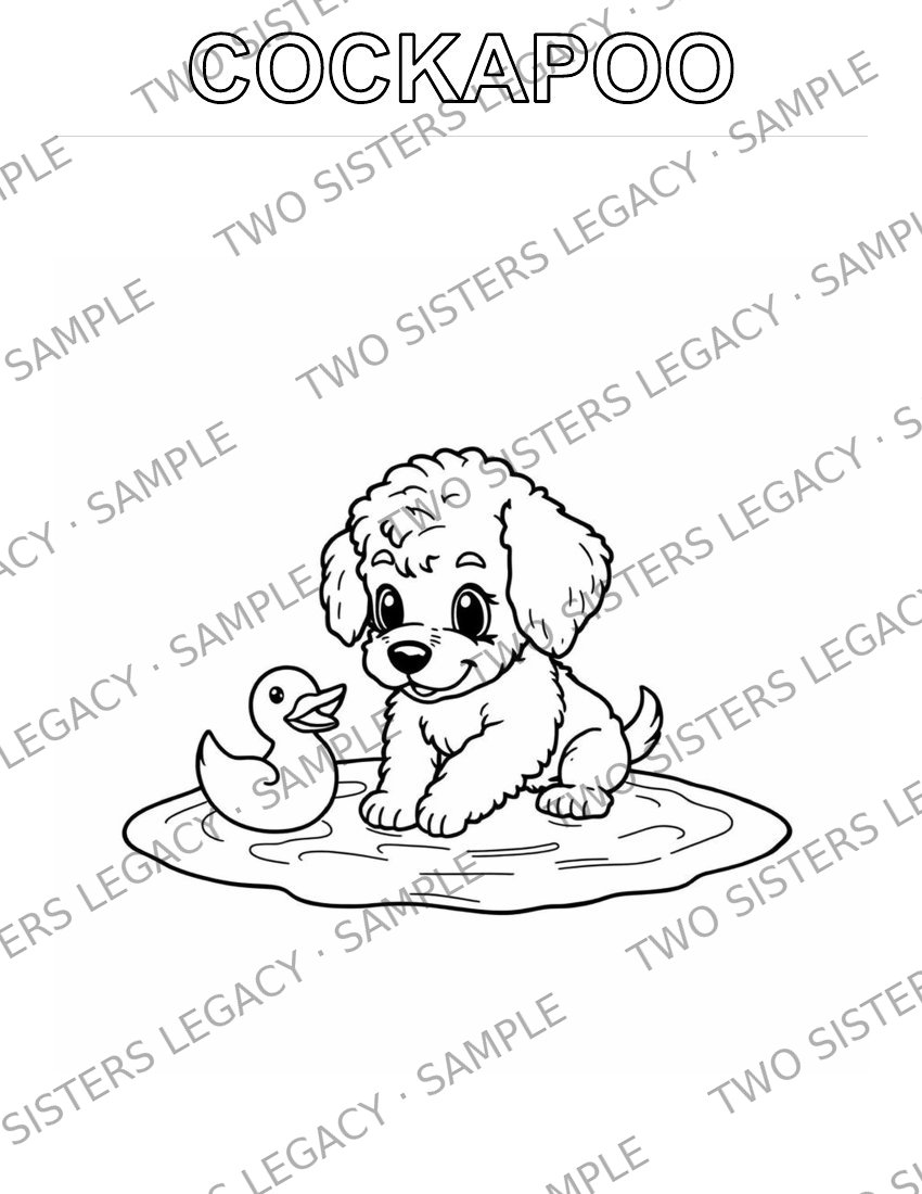 Cockapoo Coloring Page cover