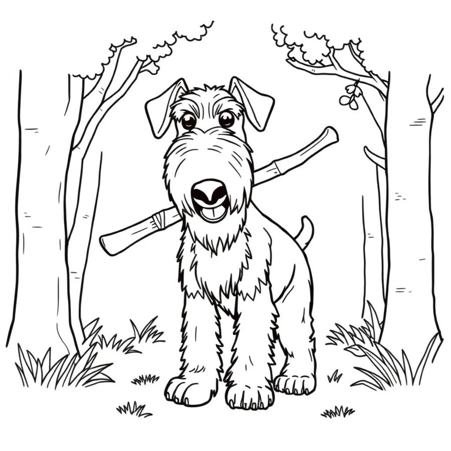 Airedale Terrier Coloring Page cover