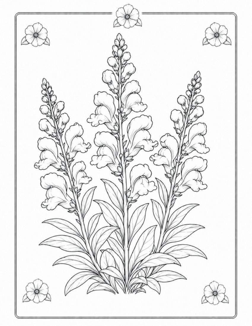Snapdragon Coloring Page cover