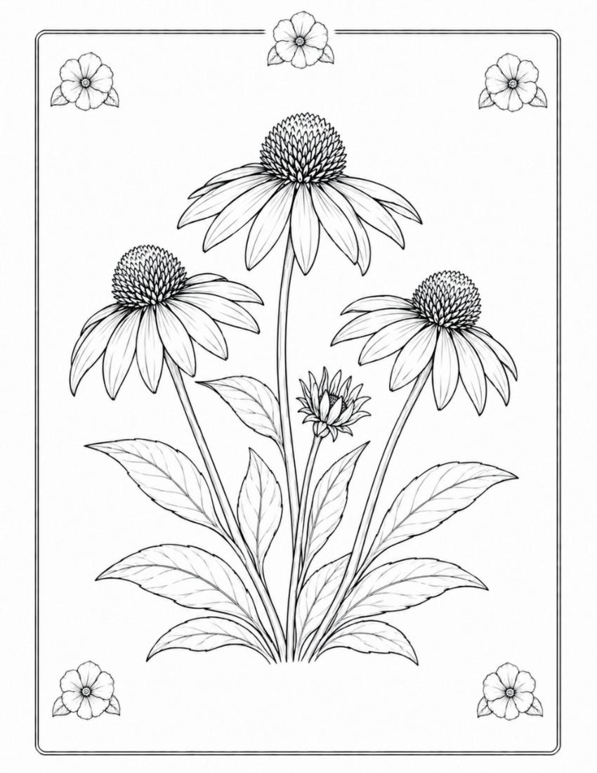 Coneflower Coloring Page cover