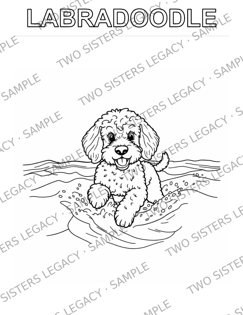 Labradoodle Coloring Page cover