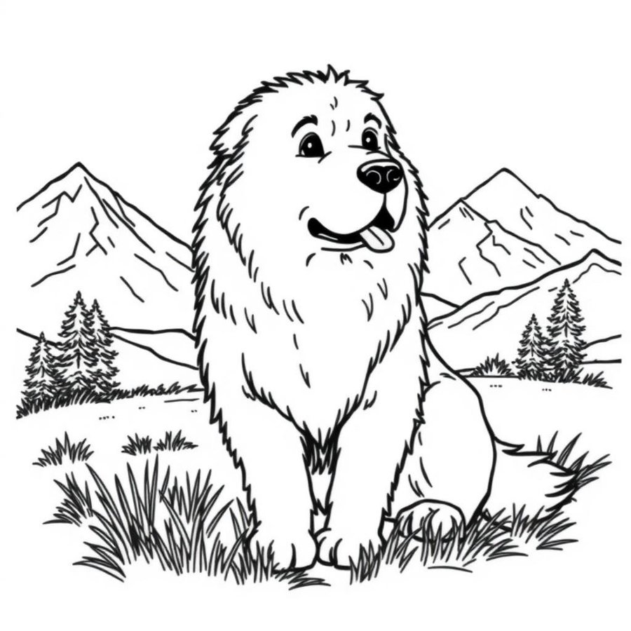 Great Pyrenees Coloring Page cover