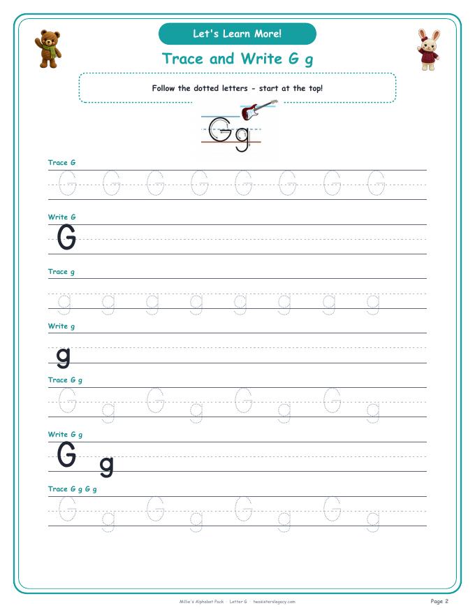 Letter G pack sample page 2