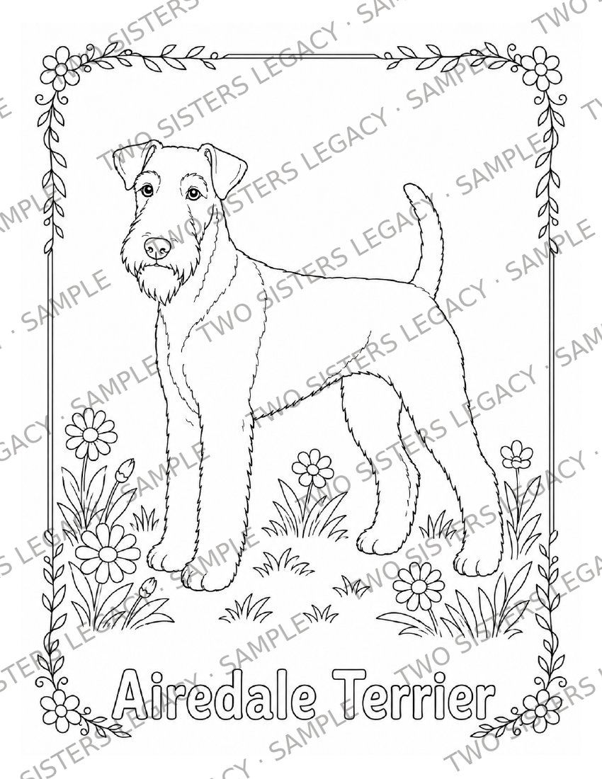 Airedale Terrier Coloring Page cover