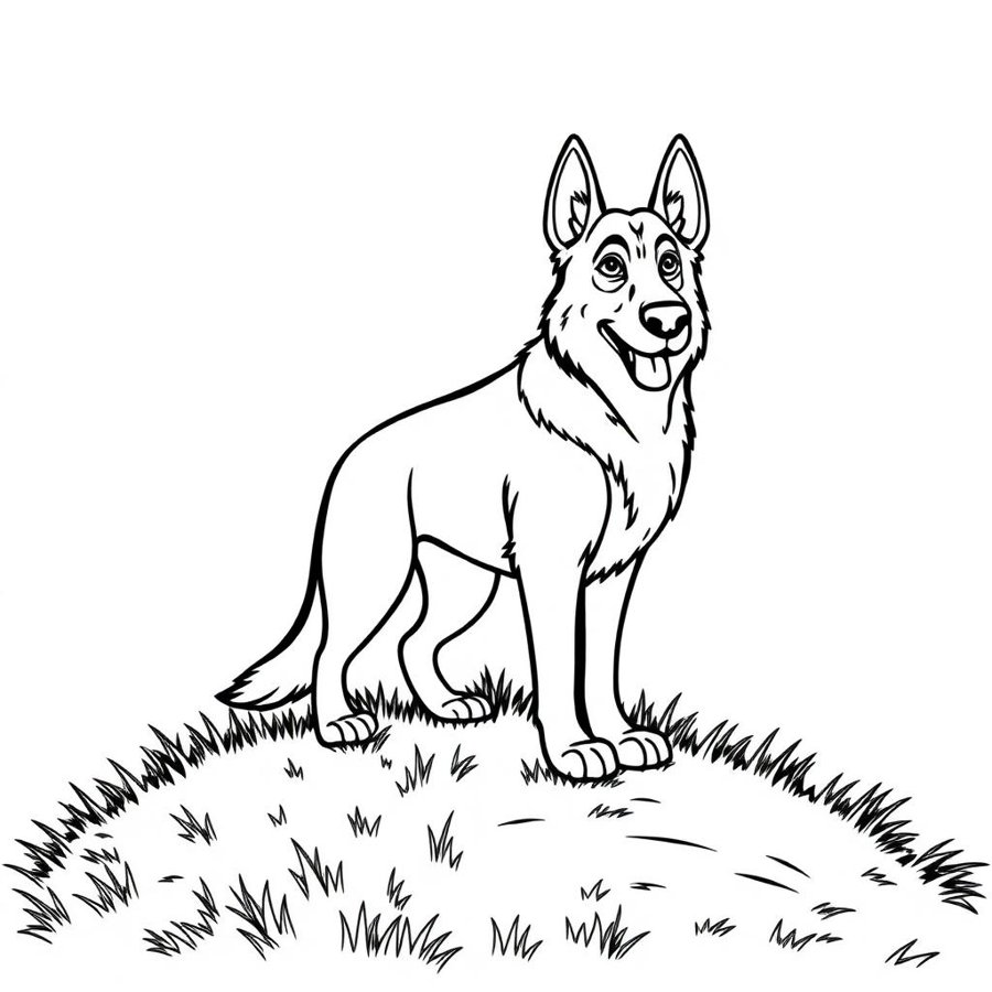 German Shepherd Coloring Page cover