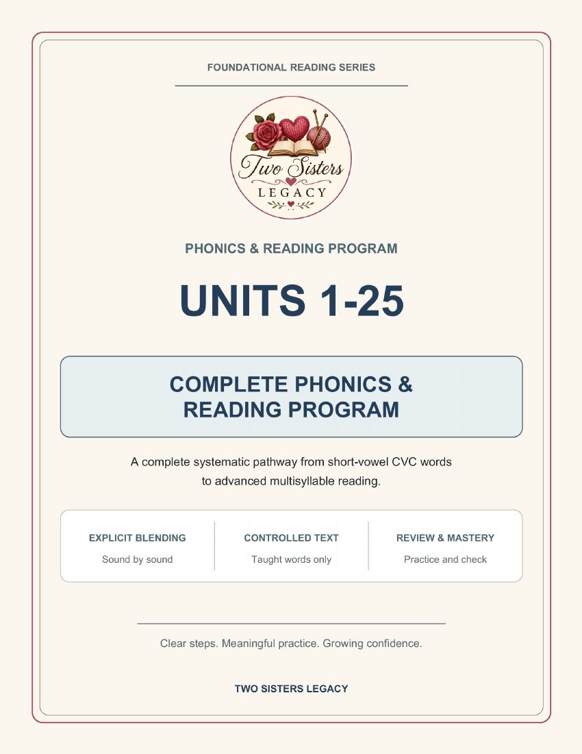 Phonics & Reading Program title page