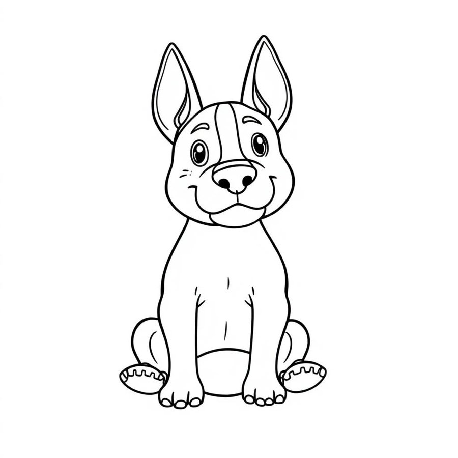 Bull Terrier Coloring Page cover