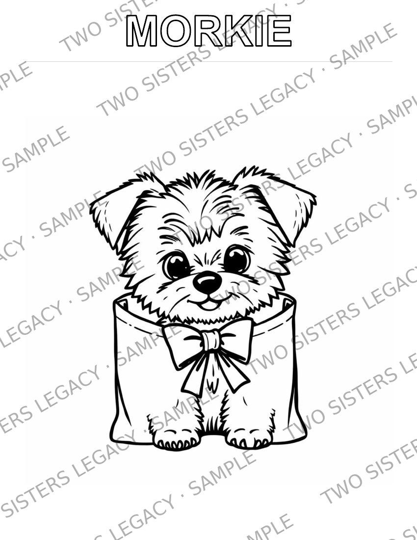 Morkie Coloring Page cover