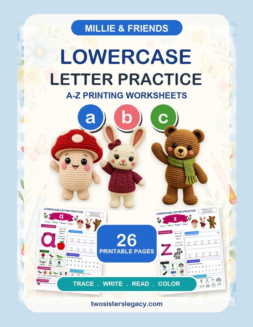 Millie & Friends Lowercase Letter Practice a–z cover
