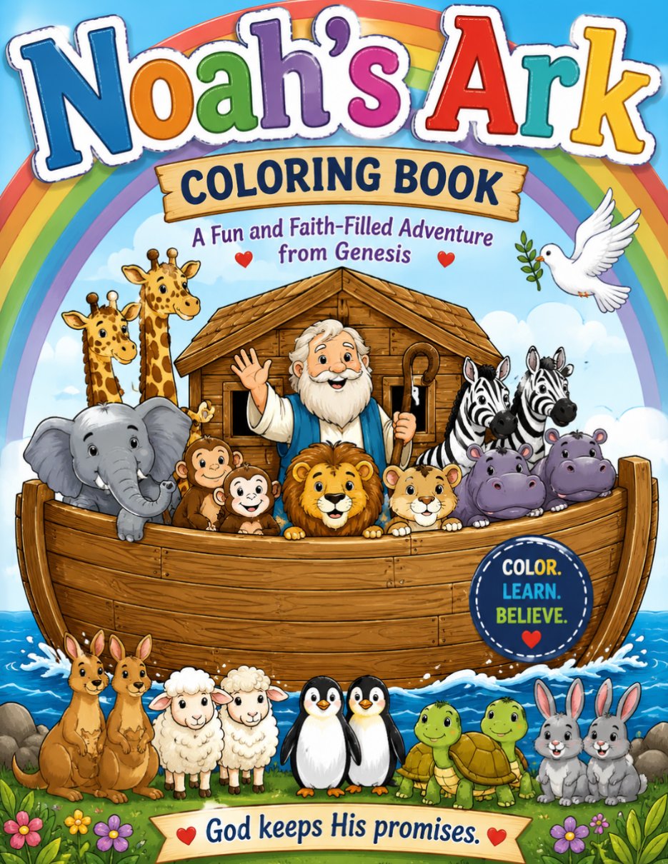 Noah's Ark Coloring Book cover