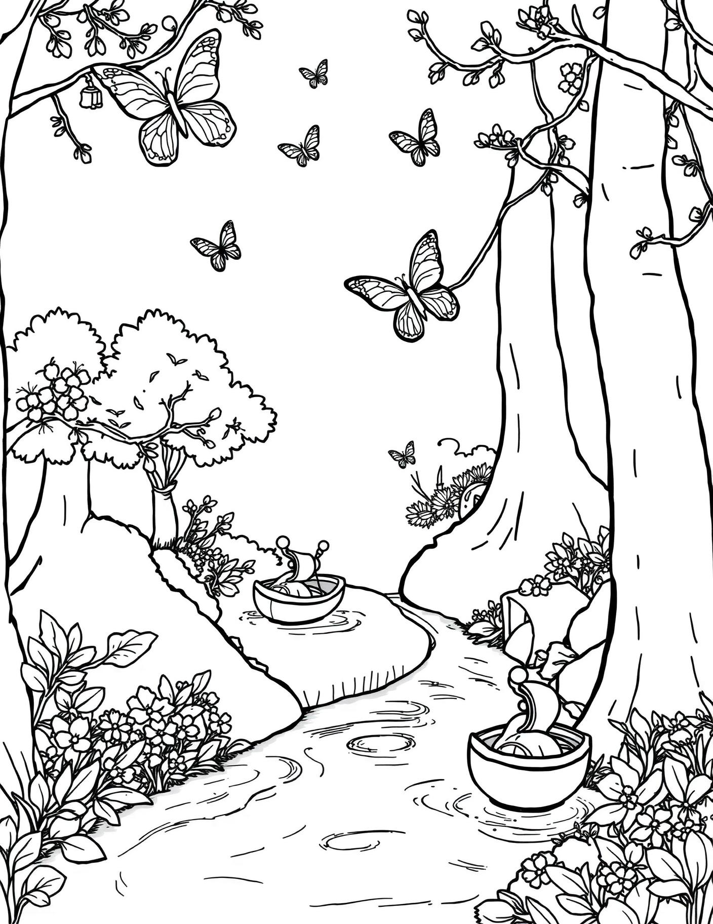 Acorn Cup Boats Coloring Page cover