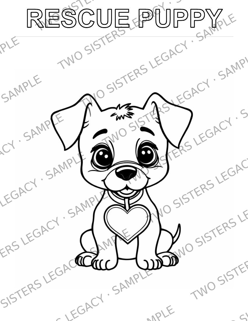Rescue Puppy Coloring Page cover