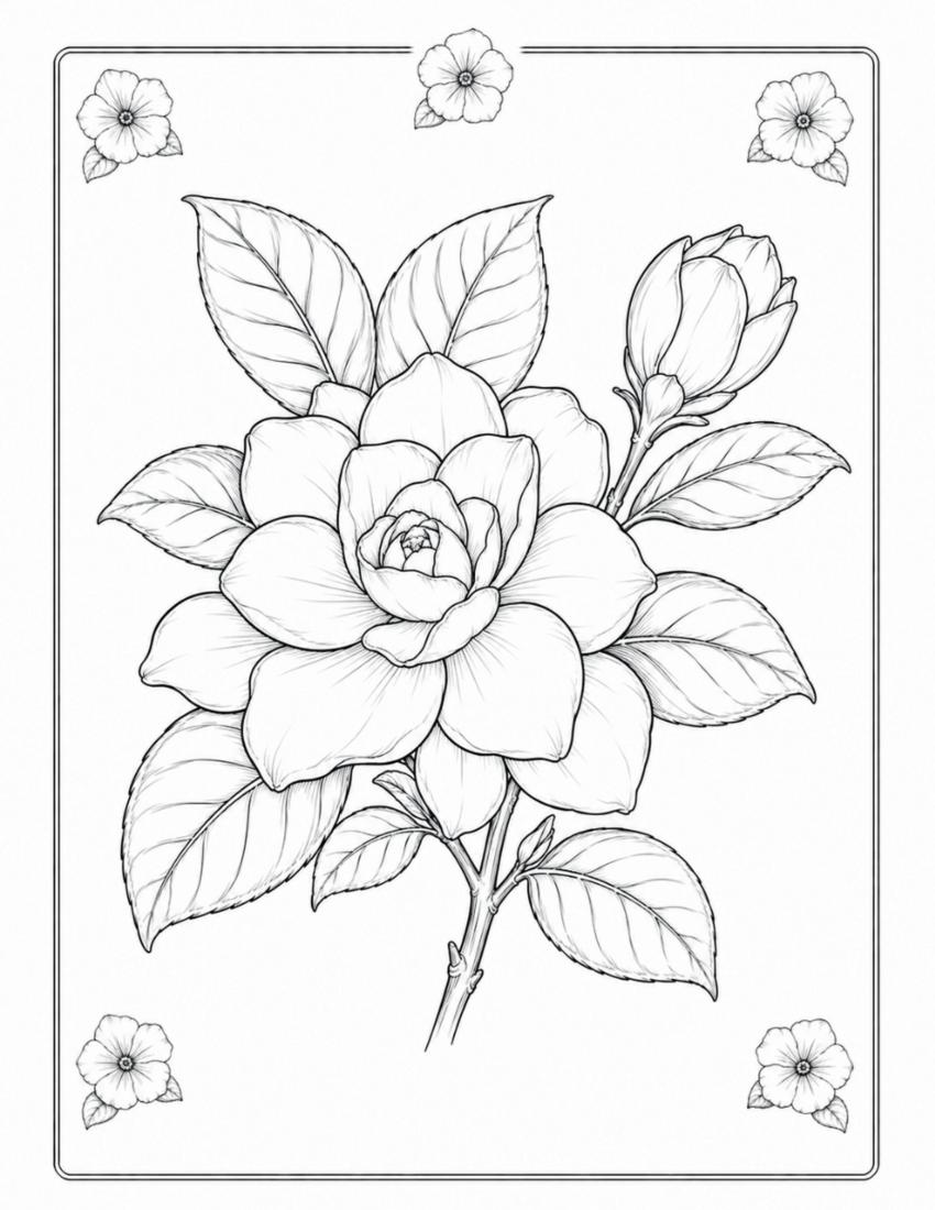 Gardenia Coloring Page cover