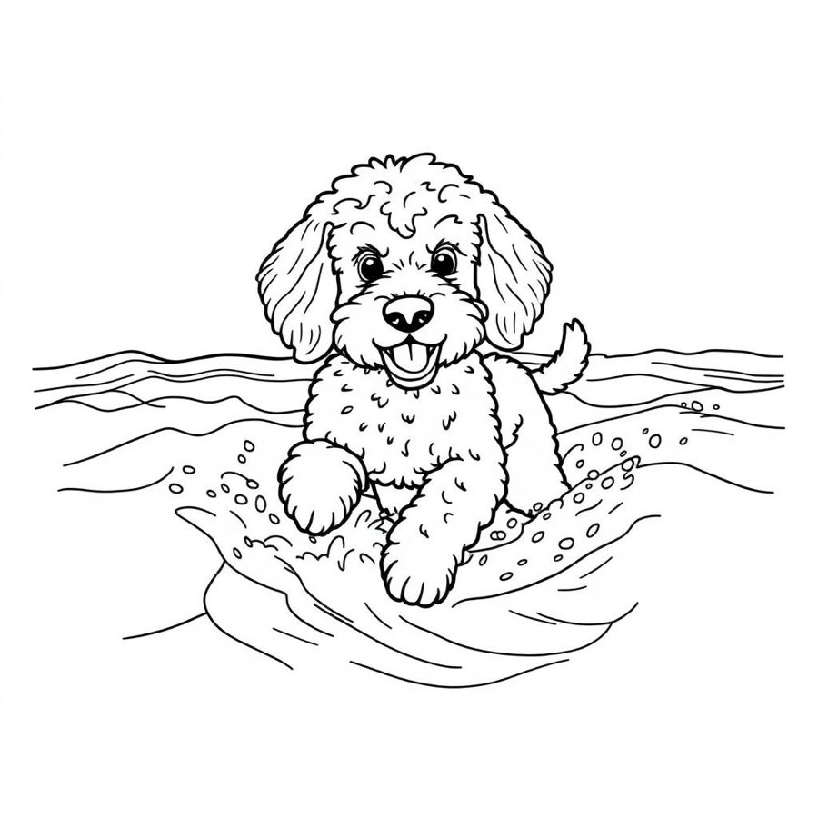 Labradoodle Coloring Page cover