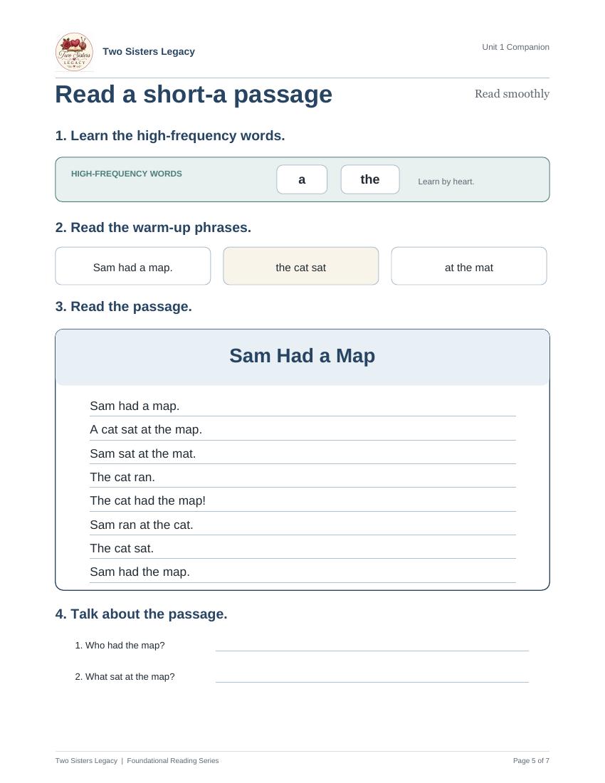 Free short-a practice pack worksheet preview 4