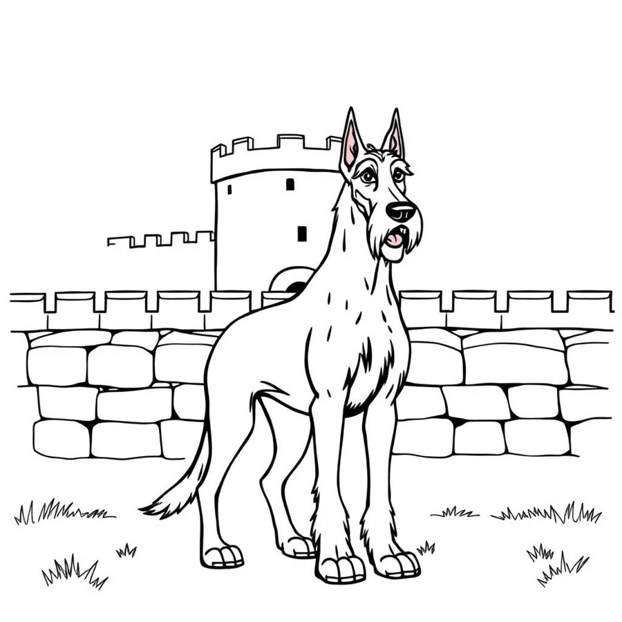 Irish Wolfhound Coloring Page cover