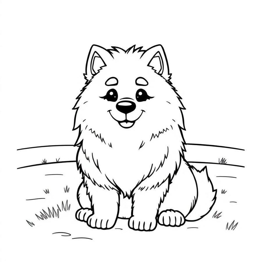 Samoyed Coloring Page cover
